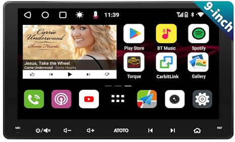 ATOTO S8MS 9 QLED 1280 * 720 Android Radio 2 DIN, Android Auto Inalámbrico & CarPlay Inalámbrico, Rastreo GPS, 4G+32G, 4G LTE Integrado, Doble Bluetooth, LRV, SCVC, S8G2094MS