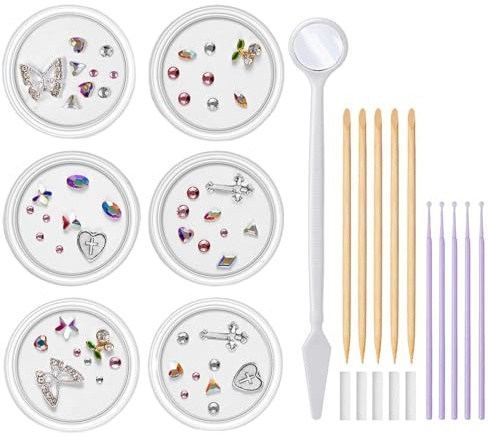 Raypontia Kit de para dientes, joyería con gemas para dientes - Kit profesional de gemas dentales,Kit profesional de gemas para dientes, kit de gemas para dientes, decoración de gemas para dientes