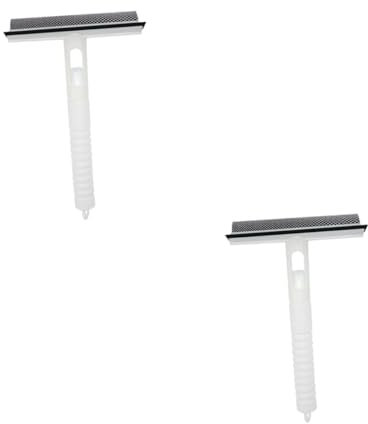 DEARMAMY 2pcs Ergonomic Handle Rotation Glass Door Cleaning Window Cleaning Gadget Spray Water Squeegee for Window