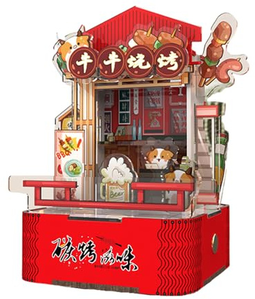 Acrilico 3D Tavolo da Tavolo di Puzzle Mystery DIY Modello di Costruzione Kit Notte Lampada Puzzle per Ufficio Camera da Letto o Salone Decorazione Notte per Finestra