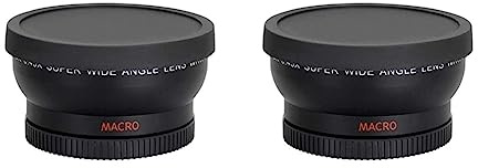 Tuminsi 2X Lente de Conversor Gran Angular 0.45X 58mm con Accesorio de Primer Plano Macro para Rebel T6S, T6I, Sl1, T5, T5I, T4I, T3I, T3I, T1I, T2I, Xsi, XS, Xd, 60D, 60Da