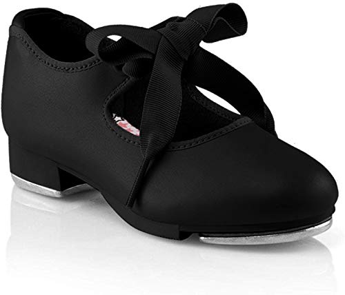 Capezio Women's N625 Jr. Tyette Tap Shoe, Black Patent, 6 Wide
