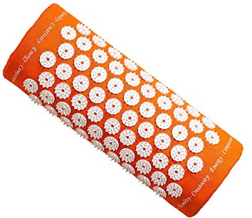 ShaktiMat [Das Original seit 2007] Akupressurkissen zur Entspannung für Schulter, Nacken, Kopf, Ethische Handarbeit, GOTS-zertifizierte Bio-Baumwolle, Orange