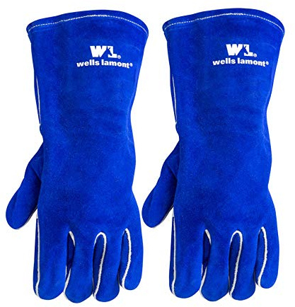 Wells Lamont mens 1054ln Welding Gloves, Blue, Large Pack of 2 US