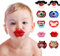 10 Stück Baby Schnuller, lustige Lippen Baby Schnuller, weiches Silikon süßes Schnuller Design mit Kusslippe, lustiger Schnuller zum Schießen Requisiten, Weihnachten, Halloween, Party
