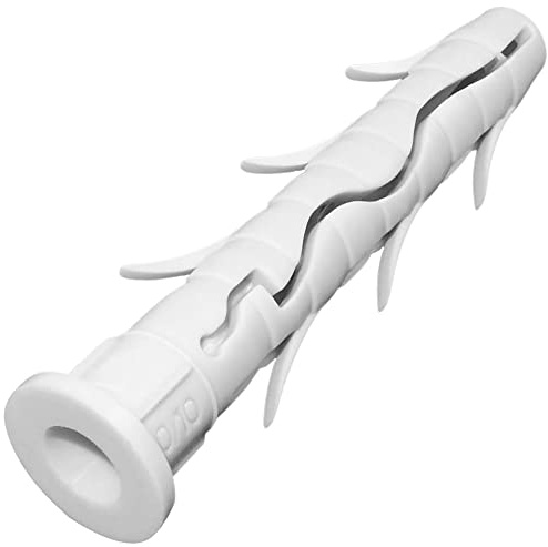 AERZETIX - C57413 - Lot de 20 Chevilles universelles à ailettes à Frapper Ø12x80 mm à collerette - en Plastique/Nylon - maçonnerie Fixation en béton Brique Pierre parpaing