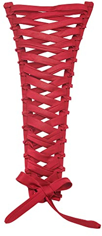 BENECREAT Kit di Corsetto in Raso, Abito da Sposa, Chiusura Lampo di Ricambio, vestibilità Regolabile, Kit Corsetto, Fiocco, Rosso Scuro, Kit Schiena con Lacci, per Abiti Formali da Ballo
