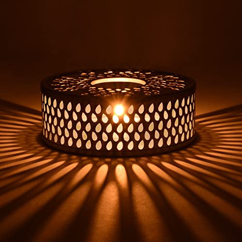 Creano Calentador de acero inoxidable con soporte para velas de té, estable, no se traquetea, apto para todas las teteras