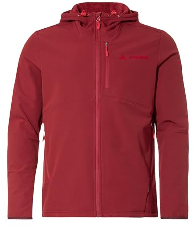 VAUDE Herren Fleecejacke Elope Stormfleece Hoody, windabweisend, mit kuschelig weicher Innenseite, leicht und atmungsaktiv, carmine, M
