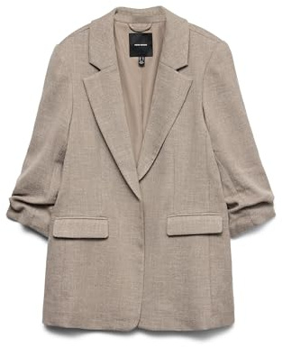Vero Moda VMFRIDA Chaqueta 3/4 Regular Noos, Silver Mink/Detail:as Cut 11, 36