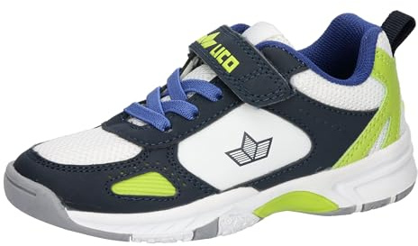 Lico Scarpe da Ginnastica Unisex per Bambini Peyton V, Bianco Marine Lemon, 30 EU