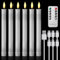 EXTSUD Set mit 6 langen, flackernden LED-Kerzen, ohne Flamme, mit Fernbedienung, wiederaufladbar, 22 cm, Weiß, Dekoration für Weihnachten, Hochzeit, Party, Bankett