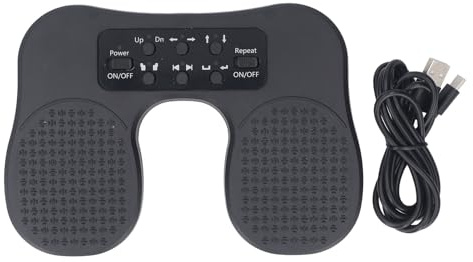 Stående Pedal, Tyst Musikinstrument Utrustning med Wi-Fi BT USB-C för Piano Keyboards och Mobiltelefoner