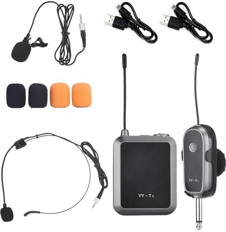 Fabater Ensemble de Microphones sans Fil Polyvalents avec Portée de 165 Pieds – pour Conférences et karaoké