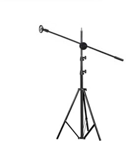 Pro Crane Floor Microphone Stand - Soporte de Micrófono de Suelo Profesional con Brazo Articulado y Base de Alta Estabilidad - Modelo MC2LN12P140920