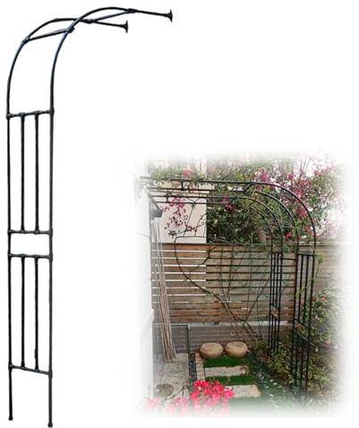 Arco Da Giardino Per Piante Rampicanti, Supporto Semi-arco In Metallo, Traliccio Da Esterno Per Rose, Regolabile 60-270 Cm, Per Uso Interno/esterno(W140*H240cm)