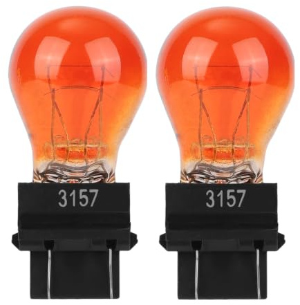 BTFO 2pcs 3157 Tail Light Bulbs, Automotive Halogen Bulbs (Amber) | 2pcs Amber 3157 Tail Light Bulbs for Turn Signal Brake Tail Reverse & Running Light Replacement for Most Car