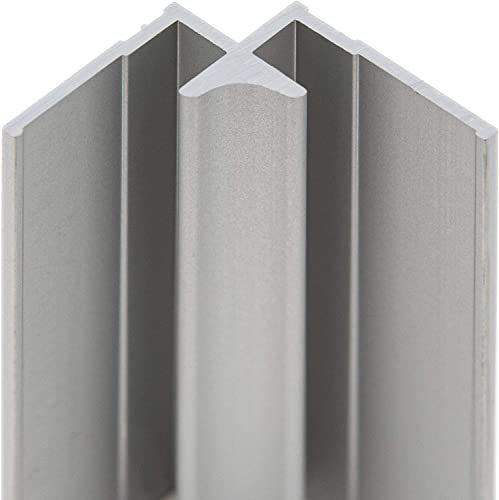 Schulte DecoDesign Profil Eckverbinder in Ecke, 210 cm, Alu-Natur, Verbindungsprofil für Duschrückwände und Wandverkleidung bis 3 mm, D1901321 01