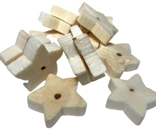 Bonka Bird Toys 3394 Pk12 Sola Star Chip Foot Talon Craft Part Bird Toy Conure Natural Parakeet