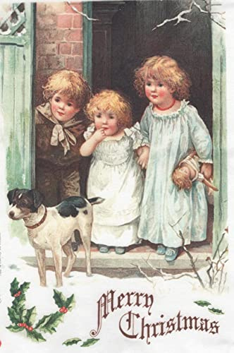 Zita´s Creative Rispapper A4 – Waiting for Santa. Motiv halm silke, halmsidenpapper, decoupage-papper