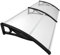 VOUNOT® Marquesinas Exterior para Puertas y Ventanas, 200 x 80 cm Tejadillo de Protección con Barra Central, Toldo Cubierta de Policarbonato en Jardín, Negro