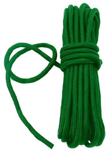 Corda in nylon satinato, 20 m, 10 mm, colore: verde