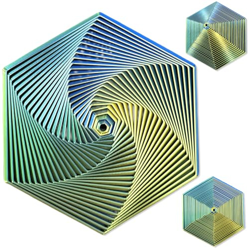 Echehi Dégradé Fractale Fidget Toys pour Enfants et Adultes, Conception en Spirale 3D pour Soulager L'anxiété, Jouet Anti Stress. Dégradé Vert