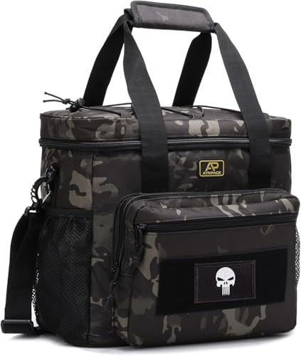 Taktische Lunch-Tasche für Männer, Isolierte und Auslaufsichere Lunchbox mit MOLLE-System, Große Kühl-Tasche für Erwachsene Damen & Herren – Verstellbar, Ideal für Arbeit, Picknick, Angeln & Büro