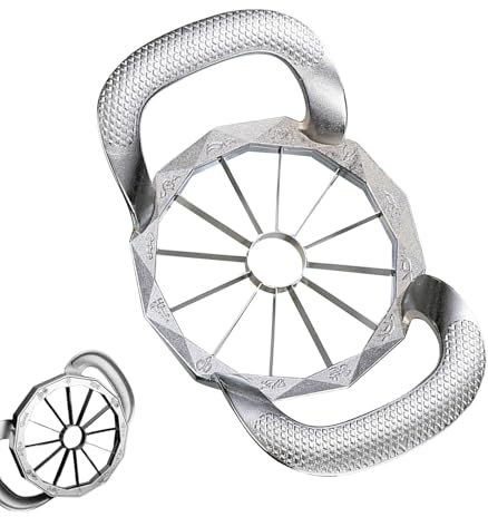 Tagliafrutta E Affettatrice | Tagliapere In Acciaio Inox,Tagliaverdure E Denocciolatore, Utensile Da Cucina Resistente Per 12 Fette Uniformi Di Pesche