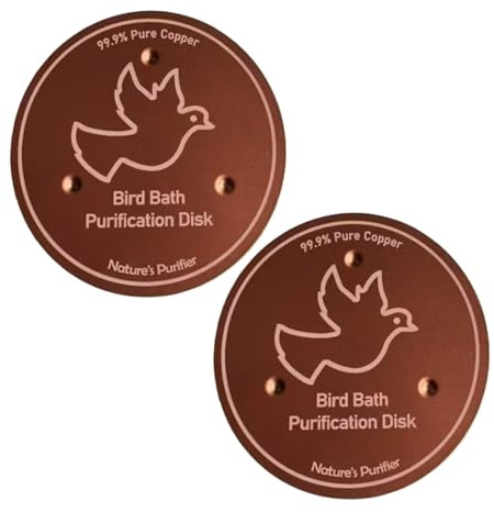 Bird Bath kopparskiva, 3,93 tums reningsskiva för trippelpunktstativ, bakgård fontän med vänlig kolibridesign, kopparreningsskivor,