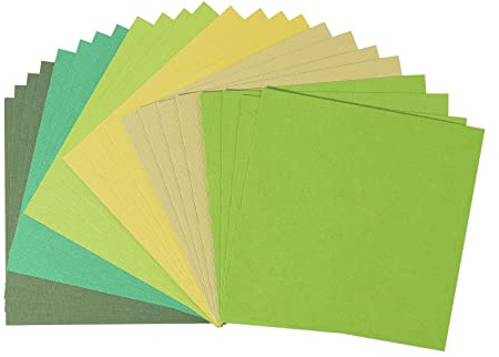 Vaessen Creative Florence scrapbookpapper 216 g 6 x 6 x 24 ark, multipack, grönt, papper, multifärg, 15 x 15 x 0,8 cm