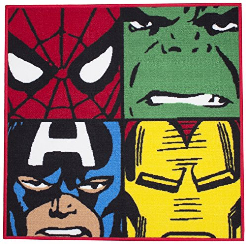 Marvel Disney Comics Defenders Shaped Rug, fabric, Multicolor, 80cm