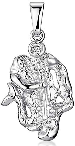 MATERIA Wassermann Anhänger Silber 925 - Kettenanhänger Damen mit Zirkonia KA-474