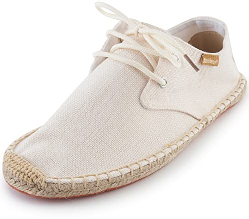 Alexis Leroy Lace Up Alpargatas de Lona para Hombre Espadrillas Slip on