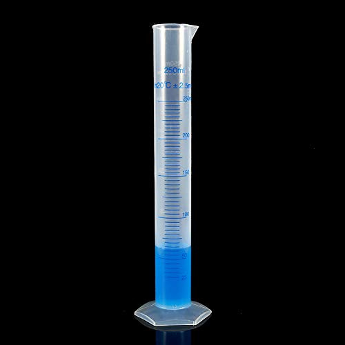 Fdit Cilindri Graduati, Cilindro Graduato in Plastica da 250 Ml, Uso in Aromaterapia, Biodiesel, Produzione di Birra e Vino, Laboratorio