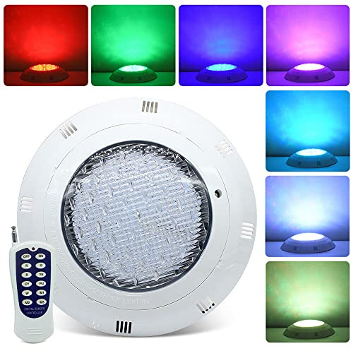 DiLiBee LED poolbelysning, 36 W poollampa, undervatten med fjärrkontroll, poolbelysning, LED RGB IP68 vattentät poollampa