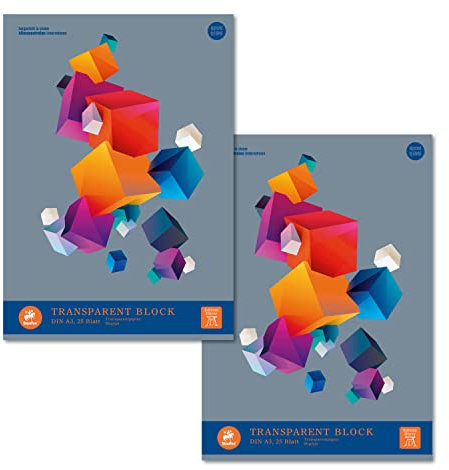 Staufen Dürer Transparentblock / Pauspapier, 2 Stück, je 25 Blatt, DIN A3, 80 g/m²