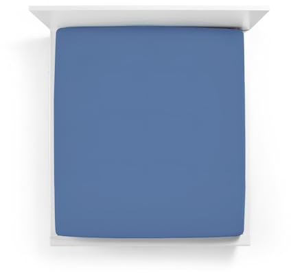 Formesse – Bella Donna Jersey. Edles Jersey-Spannbettlaken 180x190-200x220 cm - bis 30cm Höhe - 97% Baumwollzwirn, 3% Elastan, Aloe Vera und Arganöl/Spannbetttuch aus Deutschland - Meeresblau