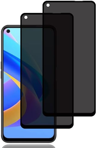 Privacy Pellicola Protettiva per Oppo A76/Oppo A96 [2 Pezzi], Privacy Vetro Temperato, Vetro Temperato Film Anti-Spy, Durezza 9H, Antigraffio, Anti-Spia Protezione Schermo per Oppo A76/Oppo A96
