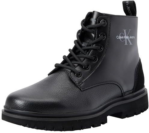 Calvin Klein Jeans Damen Mid Boot Stiefel Eva Boot Mid Lace Up zum Schnüren, Schwarz (Triple Black), 39