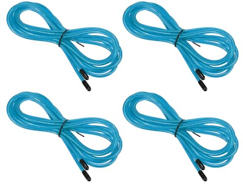 PATIKIL 10 fot ersättningskabel, 4-pack 4,5 mm professionellt hopprep ersättning för höghastighetshopprep, blå