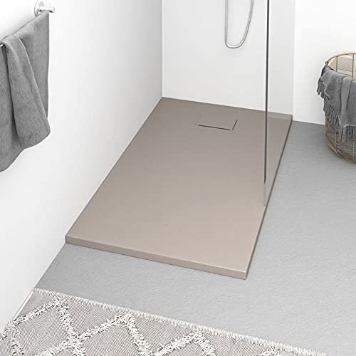 Sufrk Plato de Ducha SMC marrón 120x70 cm Plato Ducha Resina Muebles BañO