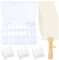 HAOCHEN 100 Stk Stickgarn Spulen, Stickgarn Karten Kreuzstich Garnkarte, Stickgarn Spulen Aufbewahrungsbox, mit Garnwickler, Leere Aufkleber, für DIY Basteln Nähen Aufbewahrung Zubehör (19x13x3.8cm)