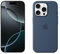 Apple iPhone 16 Pro 128 GB - Titan Weiß + Silikon Case mit MagSafe – Denim