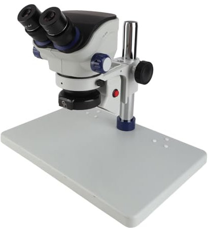 Kit Microscopio Binoculare, Microscopio Binoculare Ingrandimento 3,5X‑100X Ruotabile a 360° Inclinabile a 45° WF10X Oculare 23 Mm per Componenti Meccanici