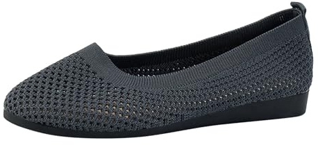 Generisch Ballerinas Women's Ballerina Shoes Flat Barefoot Shoes Summer Shoes Summer Soft Comfortable Casual Shoes Girls Elegant Ballerina Slip On Walking Shoes Slip-On Shoes Sporty Breathable, 01 Gy2