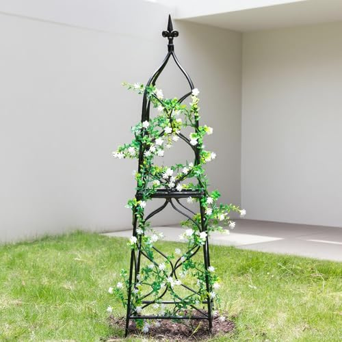 GOOOXIM Metal Obelisk Trellis - 38.3 Climbing Support for Vines & Roses