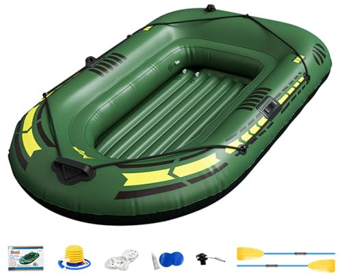 Fishing Kayak - Inflatable Fishing Boat, Portable Rafting Boat | Lightweight Inflatable Raft, Outdoor Fishing Raft, Inflatable Dinghy Adult, Adult Inflatable Kayak Set, Fishing Kayak for Calm Fishing