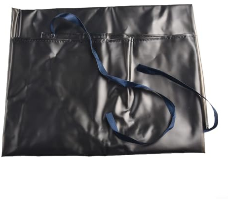 Grembiule nero resistente per cucina e aree di lavoro in PVC oleoso per la massima protezione, Come da immagine, S 80*55cm