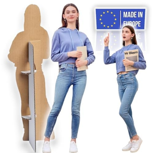 Mr. Bloom® Silhouette Carton Grandeur Nature personnalisée avec Photo | Figurine, standee et cardboard cutout à créer, cadeau mariage, anniversaire, EVJF, EVG, départ, fête, fabriqué en UE